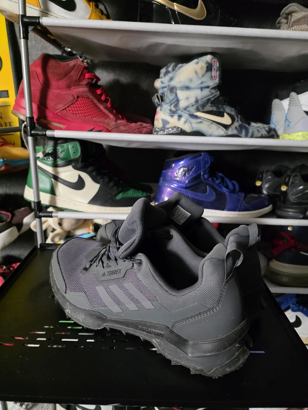 🔥 adidas Terrex Men's Size 9.5 Dark Gray/Black Trail Sneakers
